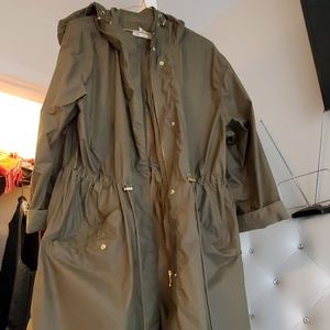 Womens trench rain jacket
